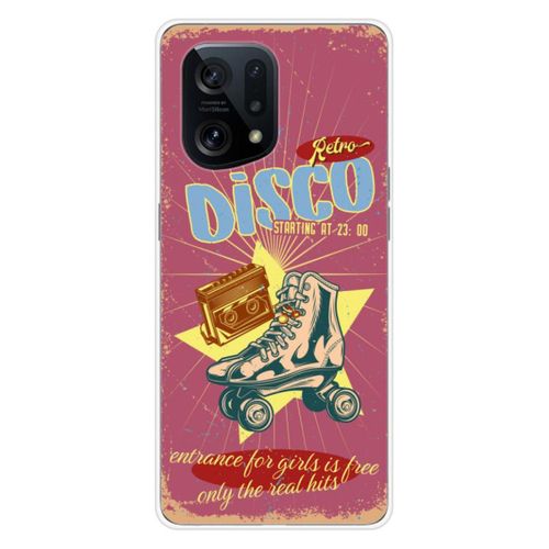Coque En Silicone - Compatible Oppo Find X5 - Design Retro Disco