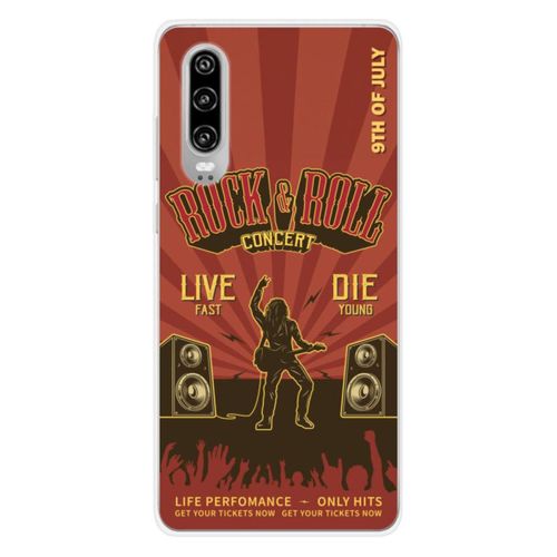 Coque En Silicone - Compatible Huawei P30 - Design Rock And Roll