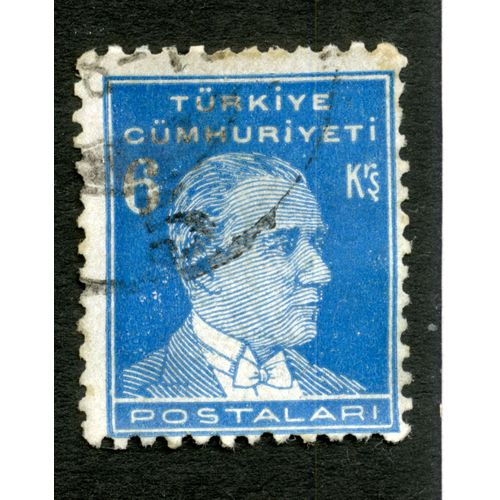 Timbre Oblitéré Turkiye Cumhuriyeti Postalari, 6 Krs