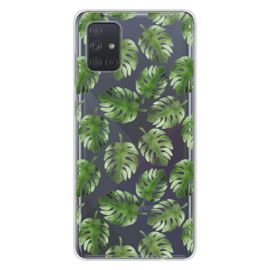 Coque En Silicone - Compatible Samsung Galaxy A71 - Design Feuilles De Monstera