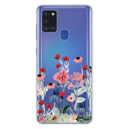 Coque En Silicone - Compatible Samsung Galaxy A21s - Design Printemps En Fleurs