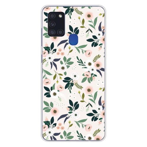 Coque En Silicone - Compatible Samsung Galaxy A21s - Design Flowers