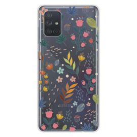 Coque En Silicone - Compatible Samsung Galaxy A71 - Design Fleurs Colorees