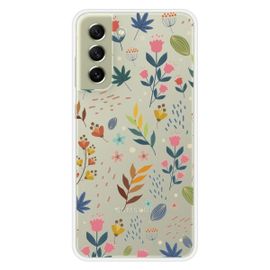 Coque En Silicone - Compatible Samsung Galaxy S21 Fe - Design Fleurs Colorees