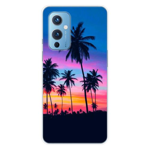 Coque En Silicone - Compatible Oneplus 9 - Design Palmiers Colores
