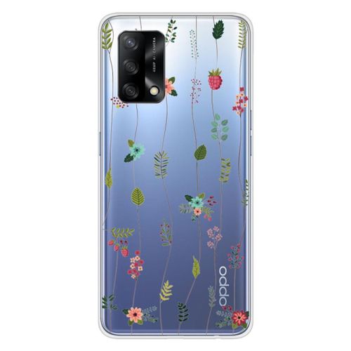 Coque En Silicone - Compatible Oppo A74 4g - Design Montee De Fleurs