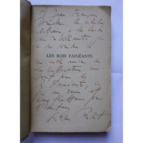 Gilles Rosset Les Rois Fainéants Avec Un Envoi Autographe Signé 1956 La Table Ronde