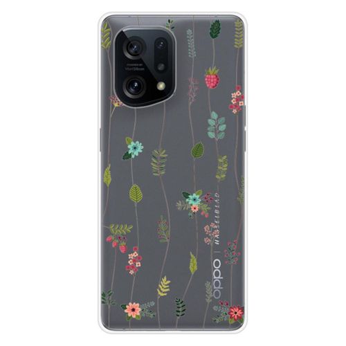 Coque En Silicone - Compatible Oppo Find X5 - Design Montee De Fleurs