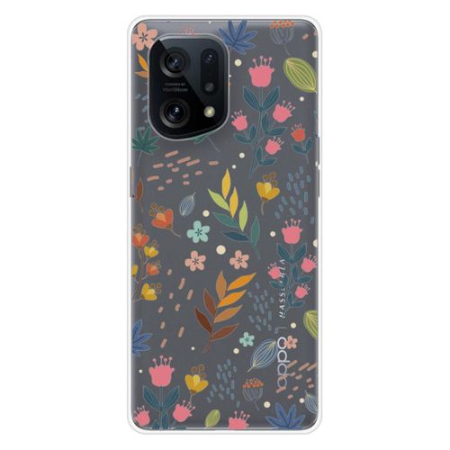 Coque En Silicone - Compatible Oppo Find X5 - Design Fleurs Colorees