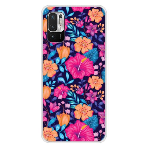 Coque En Silicone - Compatible Xiaomi Redmi Note 10, Xiaomi Redmi Note 10s - Design Fleurs Exotiques