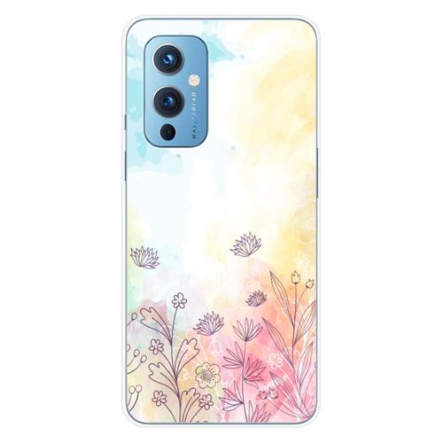 Coque En Silicone - Compatible Oneplus 9 - Design Watercolor Flowers