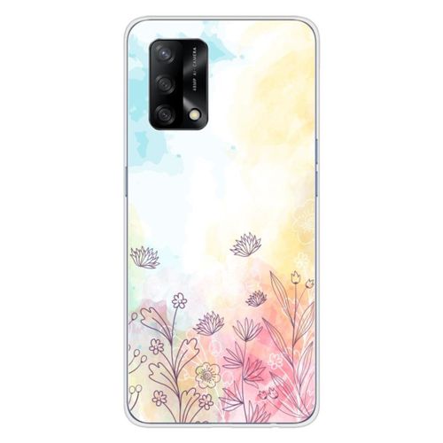 Coque En Silicone - Compatible Oppo A74 4g - Design Watercolor Flowers