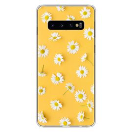 Coque En Silicone - Compatible Samsung Galaxy S10 - Design Marguerittes