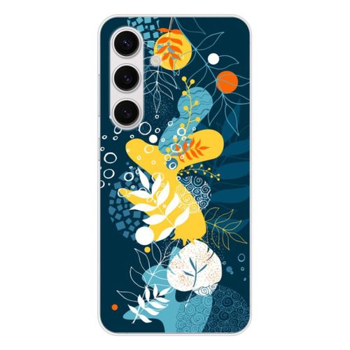 Coque En Silicone - Compatible Samsung Galaxy S24, Samsung Galaxy S25 - Design Sea Flowers