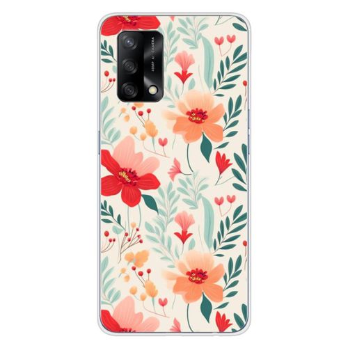 Coque En Silicone - Compatible Oppo A74 4g - Design Flower Wall