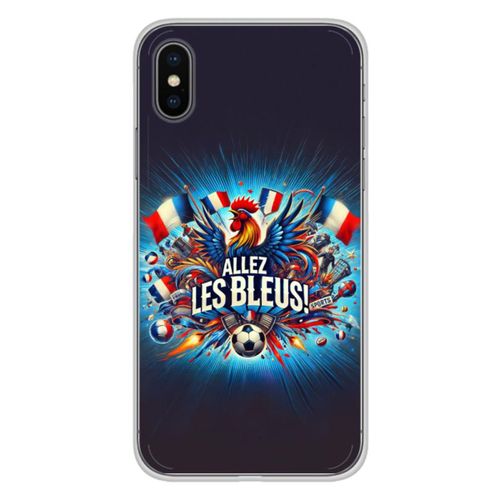 Coque En Silicone - Compatible Apple Iphone X, Apple Iphone Xs - Design Allez Les Bleus