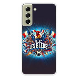 Coque En Silicone - Compatible Samsung Galaxy S21 Fe - Design Allez Les Bleus