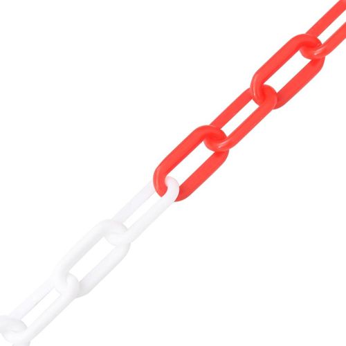 Chaîne D'avertissement Rouge Et Blanc 30 M Ø8 Mm Plastique