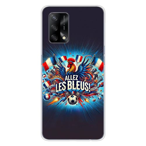 Coque En Silicone - Compatible Oppo A74 4g - Design Allez Les Bleus