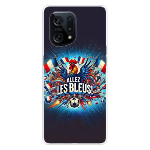Coque En Silicone - Compatible Oppo Find X5 - Design Allez Les Bleus