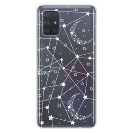 Coque En Silicone - Compatible Samsung Galaxy A71 - Design Lignes Etoilees