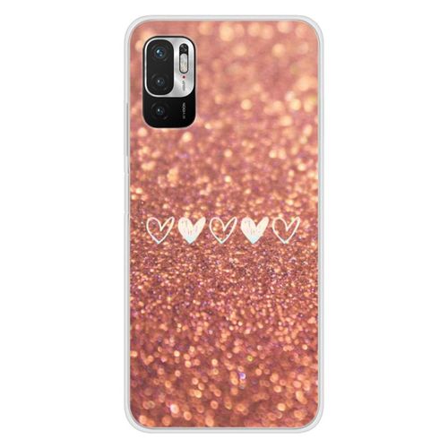 Coque En Silicone - Compatible Xiaomi Redmi Note 10, Xiaomi Redmi Note 10s - Design Paillettes Coeur