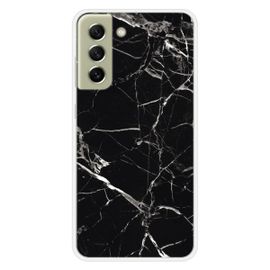Coque En Silicone - Compatible Samsung Galaxy S21 Fe - Design Marbre Noir