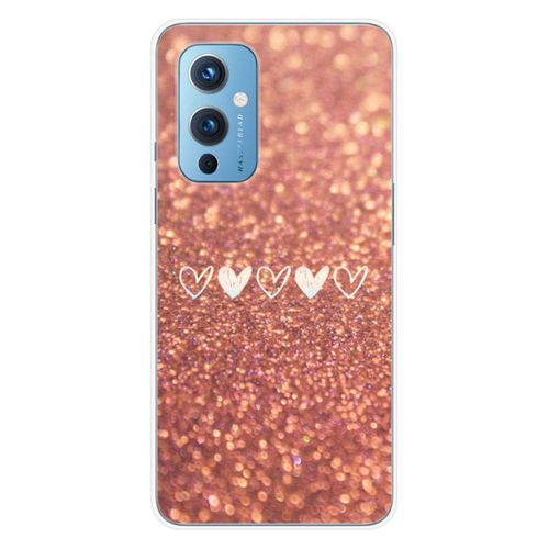 Coque En Silicone - Compatible Oneplus 9 - Design Paillettes Coeur