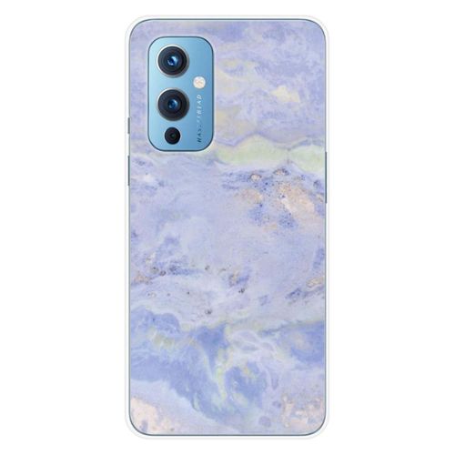 Coque En Silicone - Compatible Oneplus 9 - Design Marbre Bleu