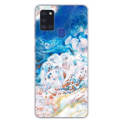 Coque En Silicone - Compatible Samsung Galaxy A21s - Design Marbre Ocean