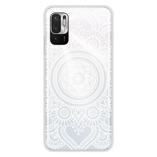 Coque En Silicone - Compatible Xiaomi Redmi Note 10, Xiaomi Redmi Note 10s - Design Mandala Blanc