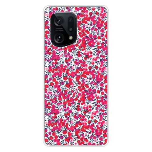 Coque En Silicone - Compatible Oppo Find X5 - Design Liberty Wiltshire Rouge
