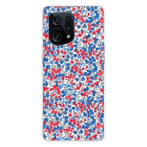 Coque En Silicone - Compatible Oppo Find X5 - Design Liberty Wiltshire Bleu
