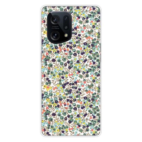 Coque En Silicone - Compatible Oppo Find X5 - Design Liberty Wiltshire Vert