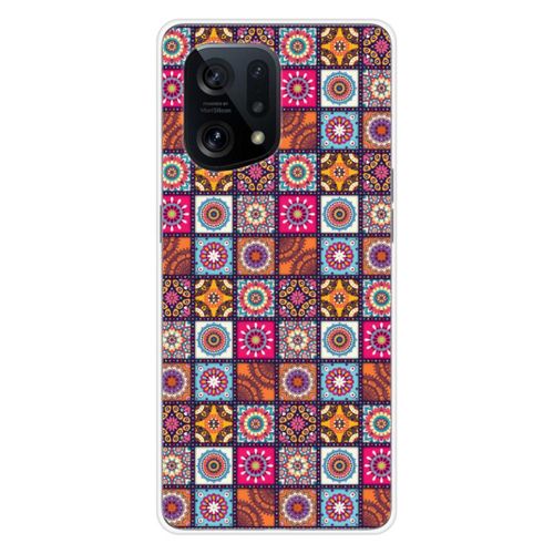 Coque En Silicone - Compatible Oppo Find X5 - Design Patchwork Mandala