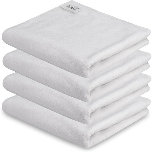 Eryi-Essuie Main Eponge 50x50cm Avec ?illet D'attache Doux Pour La Peau - Lot De Serviette Main En Microfibre Avec Accroche - Torchon Ultra Absorbant A Susppendre - Ideal Cuisine Et Salle De Bain