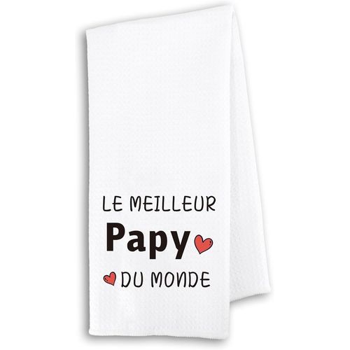 Eryi-Idee Cadeau Grand Pere Anniversaire, Cadeau Papi Anniversaire Noel Idee Cadeaux Papy Fete Des Grand Pere Fete Des Papy Grands Peres, Idée Noel Cadeaux Pour Papi Meilleur Original Torchon Cuisine