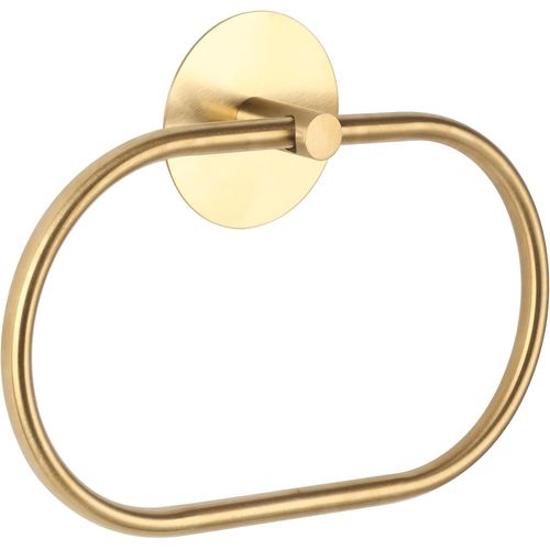 ERYI-Porte-Serviettes Ovale Auto-Adhésif Pour Salle De Bain En Acier Inoxydable Sus 304 - Fixation Murale - Doré