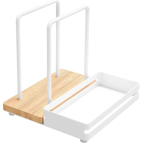 Eryi-Porte-Serviettes De Table Blanc Support De Serviette Papier Avec Porte-Épices Porte Serviette Distributeur De Serviettes Décoration Pour La Maison Cuisine Restaurant, Métal & Bois