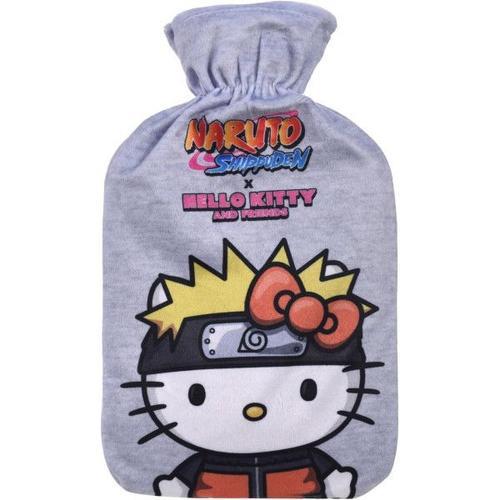 Bouillotte - 1l - Housse En Flanelle - Naruto X Hello Kitty - Eau Chaude - Enfant