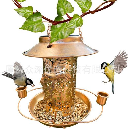 Mangeoire oiseaux extérieur à suspendre pour oiseaux sauvages pour jardin  balcon Distributeur de graines «325 Cabane marron-vert