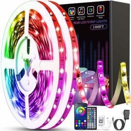 Ruban LED 5m, RGB Bande Bluetooth Smart App Contrôle, Multicolore Ruban Led  avec Télécommande, Changement de Couleur avec la Musique, pour Chambre,  Fête, Cuisine : : Luminaires et Éclairage