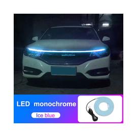 Capot de voiture bande de feux diurnes étanche flexible LED voiture lampe  d'ambiance décorative rétroéclairage