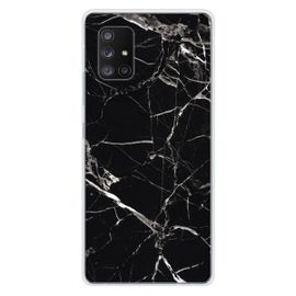 Coque En Silicone - Compatible Samsung Galaxy A71 5g - Design Marbre Noir
