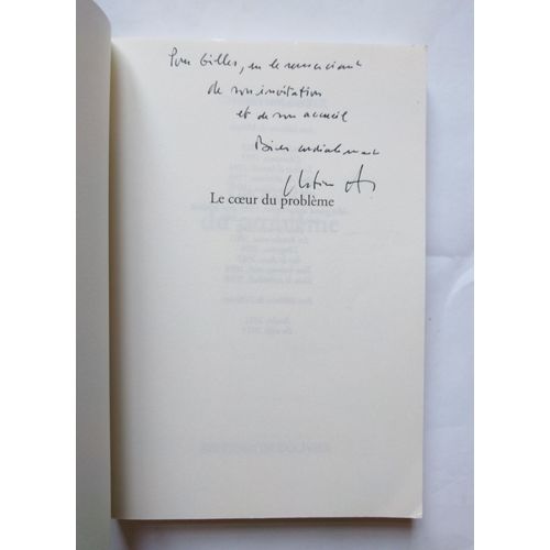 Christian Oster Le Coeur Du Problème Avec Un Envoi Autographe Signé 2015 Editions De L'Olivier