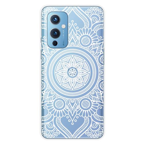 Coque En Silicone - Compatible Oneplus 9 - Design Mandala Blanc