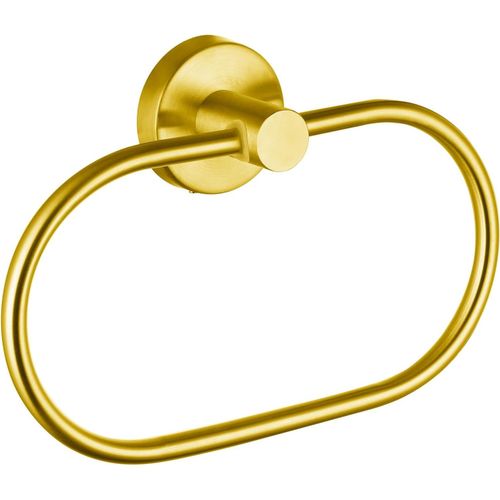 ERYI-Anneau Porte-Serviettes Perforé Pour Salle De Bain, Barre Porte-Serviettes Murale En Doré, Anneau De Serviettes En Acier Inoxydable De Style Moderne, Accessoires De Salle De Bain