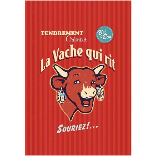Eryi-Torchon La Vache Qui Rit Retro - Rouge