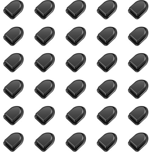 ERYI-Lot De 30 Crochets Adhésifs Invisibles, Crochets Autocollants Noirs, Crochets Noirs Pour Serviettes, Crochets À Vêtements Autocollants, Crochets De Salle De Bain, Crochets Pour Clés De Voiture