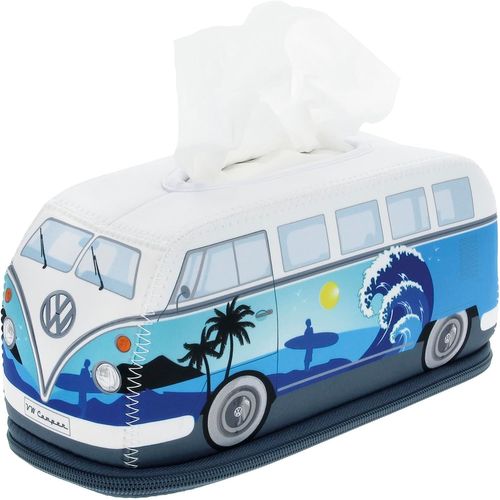 Eryi-Collection Vw - Distributeur De Mouchoirs En Néoprène Volkswagen Pour Cosmétiques, Serviettes, Papier, Mouchoirs T1 Combi Bus (Surf/Bleu)